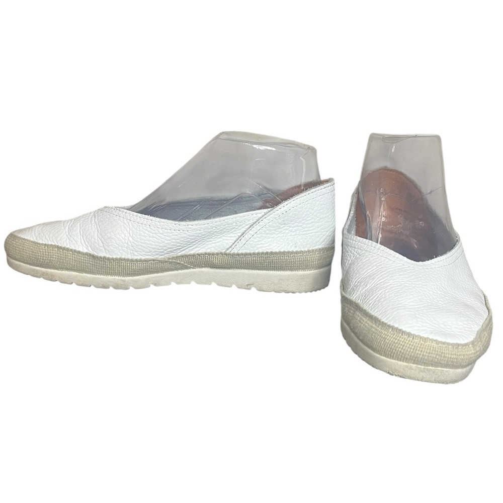 VERBENAS Ballerinas Noelia Nucleo Blanco White Leather Flats Women’s Size‎ 6=6.5